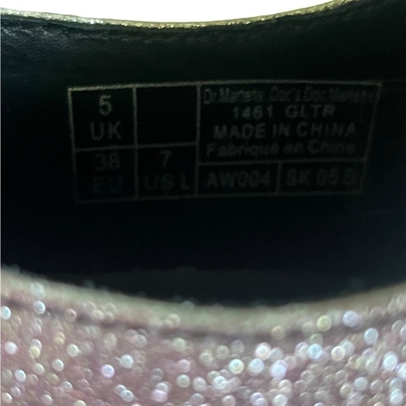 DR. MARTENS 1461 Pascal Rainbow Glitter Oxfords - Picture 9 of 9